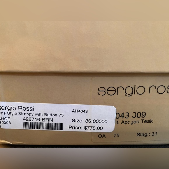Sergio Rossi Brown Women's Sandals - Picture 7 of 7